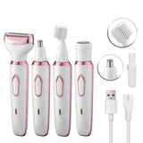 Electric Razor for Women,Hair Trimmer for Face Nose Eyebrow Beard Mustache Arm Leg Armpit Bikini,Painless Rechargeable Portable 4 in 1 Womens Body Shavers Set In Australia - Darrahopens
