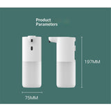 Automatic Foaming Soap Dispenser, Rechargeable, 400ml Touchless Soap Dispenser, Wall-Mounted, Waterproof Hands Free Infrared Motion Sensor Countertop, Auto Foam, Soap Pump