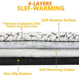 Self Warming Cat Bed Self Heating Cat Dog Mat 24 x 18 inch Extra Warm Thermal Pet Pad for Indoor Outdoor Pets with Removable Cover Non-Slip Bottom Washable Non Electric