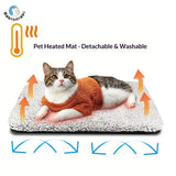 Self Warming Cat Bed Self Heating Cat Dog Mat 24 x 18 inch Extra Warm Thermal Pet Pad for Indoor Outdoor Pets with Removable Cover Non-Slip Bottom Washable Non Electric