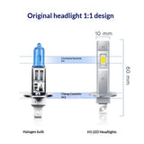 H1 Bulbs  Super Bright, 1:1 Size Stock S6 H1 Light No Adapter Required No Cordless, 3000K Cool White Hi/Lo Bulbs, Plug-N-Play, Driving Fog Spot Light Assemblies, Pack of 2