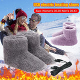 Women's and Men's Fluffy Bootie Slipper Sock with Memory Foam House Shoes USB Electric Heated Slippers，Fast Heating Technology Heating Pad Shoe In Australia - Darrahopens