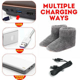 Women's and Men's Fluffy Bootie Slipper Sock with Memory Foam House Shoes USB Electric Heated Slippers，Fast Heating Technology Heating Pad Shoe In Australia - Darrahopens