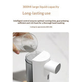 Automatic Soap Dispenser Touchless,Foaming Soap Dispenser 300ml USB Rechargeable Dispenser Electric 3 Level Adjustable for Bathroom Kitchen (White)