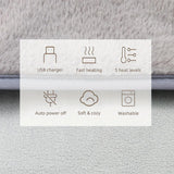 Electric Heated Foot Warmer for Feet, Double Sided Feet Warmer Foot Heating Pad Foot Warmers for Bed, Under Desk, Office, Birthday Christmas Gifts for Women Men(Grey) In Australia - Darrahopens