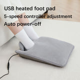 Electric Heated Foot Warmer for Feet, Double Sided Feet Warmer Foot Heating Pad Foot Warmers for Bed, Under Desk, Office, Birthday Christmas Gifts for Women Men(Grey) In Australia - Darrahopens