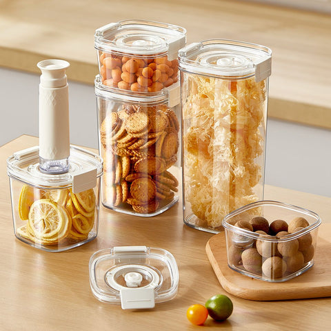 Lasting Freshness BPA-Free Plastic Vacuum Seal Containers with Pump – Airtight Food Storage, Meal Prep & Pantry Organization, Preserves Freshness 5X Longer,4pcs In Australia - Darrahopens