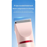 Bikini Trimmer for Women, 3-in-1 Electric Razors for Women, Waterproof Rechargeable Cordless Pubic Hair Shaver, with LED Display, for Ladies Bikini Pubic, Face, Underarms, Legs(Pink)
