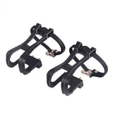 A pair Bike Pedals with Toe Clips and Straps for Exercise Bike, Outdoor Bicycles and Spin Bike, Spindle with Reflectors In Australia - Darrahopens