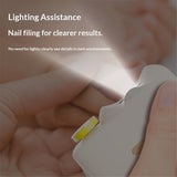 Electric Nail Clippers for Seniors，New Smart Nail Clipper for Seniors，2 in 1 Electric Toe Nail Clipper with Polishing, USB, LED Light In Australia - Darrahopens