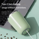 Rechargeable Self Stirring Mug - Electric Auto Mixing Stainless Steel Cup for Office/Kitchen/Travel/Home Coffee/Tea/Hot Chocolate/Milk-350 ml/11.8 oz(Green)