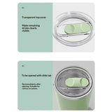Rechargeable Self Stirring Mug - Electric Auto Mixing Stainless Steel Cup for Office/Kitchen/Travel/Home Coffee/Tea/Hot Chocolate/Milk-350 ml/11.8 oz(Green)