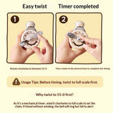 2 Pack Wind Up Timer, Visual Mechanical Timer with Loud Alarm, Manual Countdown Timers for Classroom, Home, Study and Cooking