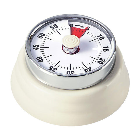 Elegant Stainless Steel Vintage Kitchen Timer with Magnetic Attachment - 60-Minute Countdown & Audible Alarm, Perfect for Cooking, Office Tasks, and Study Sessions (-Beige) In Australia - Darrahopens