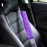 Car Seat Belt Pads Cover, 4 Pack Seat Belt Shoulder Strap Covers Protector to Release Stress to Your Neck and Shoulder for a Safety Driving (Purple)
