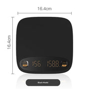 Coffee Scale with Timer, Rechargeable - Standard Rechargeable Espresso Scale for Pour Over and Drip Coffee (Black)