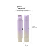 Comfort 2 in 1 Electric Lady Shaver, Dual Head Shaver Women, Bikini Trimmer for Women, Cordless Rechargeable Waterproof Women's Electric Razor Dry/Wet, for Facial Chin Underarm Legs (Purple)