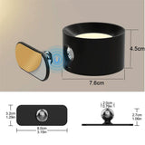 Reading Lights, Wall Mounted Sconces with 3 Color Temperatures & 3 Brightness Levels, Rechargeable Battery Operated Touch Control 360° Magnetic Ball for Study Bedside Bedroom（black） In Australia - Darrahopens