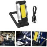 LED Magnetic Work Light, Portable USB Rechargeable Light, 360° Rotating Folding Flashlight for Car Repairing, Workshop,（Foldable Silver） In Australia - Darrahopens
