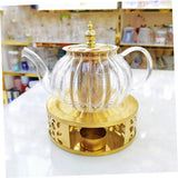 Stainless Steel Round Teapot Heater Base with Tealight Holder Portable Tea Warmer Candle for Home Office Cafe Keeps Tea Warm Stylish Multi Use Heating Stand（Porous style） In Australia - Darrahopens