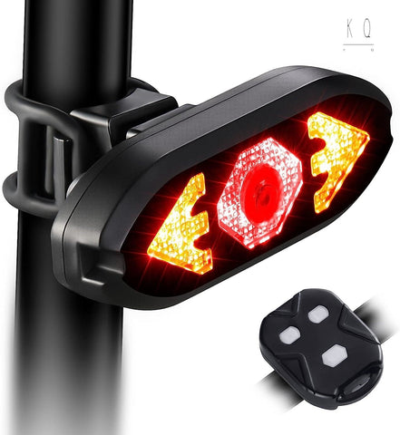 Smart Bike Tail Light with Turn Signals, USB Rechargeable Wireless Bicycle Turn Signal Lights, Remote Control Waterproof Rear Safety Warning Light for ebike Scooters In Australia - Darrahopens