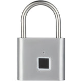 Fingerprint Padlock,Ultra Light One Touch Open Fingerprint Lock with USB Charging for Gym, Sports, School Employee Locker,Fence, Suitcase - Silver In Australia - Darrahopens