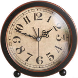 Style Retro Silent Desk Alarm Clock Non-Ticking Whisper Battery Operated, HD Glass Face, Easy to Read for Indoor Decor（Black 2） In Australia - Darrahopens