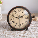 Style Retro Silent Desk Alarm Clock Non-Ticking Whisper Battery Operated, HD Glass Face, Easy to Read for Indoor Decor（Black 2） In Australia - Darrahopens