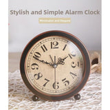 Style Retro Silent Desk Alarm Clock Non-Ticking Whisper Battery Operated, HD Glass Face, Easy to Read for Indoor Decor（Black 2） In Australia - Darrahopens