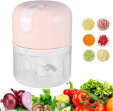 Electric Food Chopper, Mini Garlic Chopper 250ml Kitchen Food Processor and Blender USB Charging Wireless Electric Garlic Chopper, Pink In Australia - Darrahopens