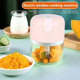 Electric Food Chopper, Mini Garlic Chopper 250ml Kitchen Food Processor and Blender USB Charging Wireless Electric Garlic Chopper, Pink In Australia - Darrahopens