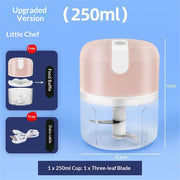 Electric Food Chopper, Mini Garlic Chopper 250ml Kitchen Food Processor and Blender USB Charging Wireless Electric Garlic Chopper, Pink In Australia - Darrahopens