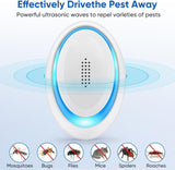 Ultrasonic Pest Repeller 6 Packs,Electronic Pest Repellent Pest Control Indoor for Living Room, Office, Warehouse, Garage, Hotel