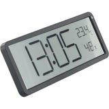 Digital Wall Clocks Battery Operated,Modern Wall Clocks for Living Room Decor, Simple Digital Wall Clock with Temperature/Date/Time, Small Desk Clock for Bedroom Office(Black)