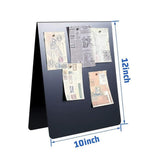 1 Pcs  Magnetic Bulletin Board Metal Magnet Board Magnet Display Stand for Tabletop Desktop Home Kitchen Office Decor (Black)