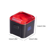 Smart Bike Tail Light with Digital Battery Display, 6 Modes Auto Bike Brake Rear Light, Auto Sleep & Motion Activation, IP55 Waterproof,USB-C Rechargeable LED Warning Light
