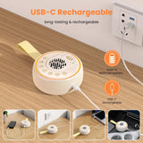 White Noise Machine for Baby & Adults with 22 Relaxing Sounds & Adjustable Night Light, Rechargeable & Portable Sleep Aid for Home & Travel（beige）