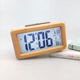 Wooden Digital Battery Operated Alarm Clocks for Bedrooms, Beside, Table, Desk Alarm Clocks, Digital Alarm Clock Wooden Large LED,（natural wood color） In Australia - Darrahopens