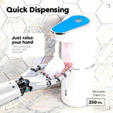 Automatic-Foaming-Soap-Dispenser-Touchless, White Hand Soap Dispenser 13oz/350ml  Wall Mounted & Countertop Design（sky blue） In Australia - Darrahopens