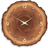 Rustic Wall Clock Silent 12 Inch Battery Operated Wooden Home Decor for Bathroom Kitchen Bedroom Living Room,