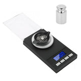 Digital Milligram Jewelry, LED Digital Display Mini Portable High Precision 0.001g Pocket Jewelry with Calibration Weights Tweezers and Weighing Pans (100g)