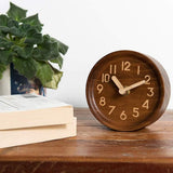 Decorative  No-Tick Design – Easy to Read Silent Sweep Mantle Clock – Quiet Tabletop Clocks with Wood Body, Hands, & Battery Cover In Australia - Darrahopens