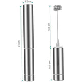 Stainless steel hand-held foam layer spring design, easy coffee mixer for home kitchen, including latte and cappuccino