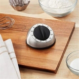 Wind Up Kitchen Timer, Stainless Steel 60-Minutes Mini Cook's Timer, Lightweight Cooking and Baking Portable Countdown Countertop Alarm,