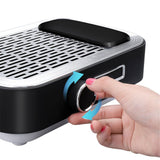 Rechargeable Nail Dust Collector , 80W Powerful Dust Suction Machine Vacuum Nail Fan Dust Collector with Adjustable Suction for Nail Salons & DIY Home（Black）