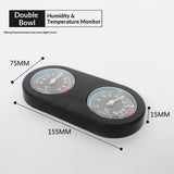 2pcs Reptile Thermometer Hygrometer, Mini Round Shape Dual Dial Thermometer and Humidity Gauge for Reptile Lizard Tortoise Spider Pet Rearing Box In Australia - Darrahopens