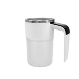 Automatic Stirring Coffee Cup with Temperature Display, Rechargeable Coffee Mug, Self-Stirring Mug with Lid, Smart Mixing Cup for Coffee, Milk and Other Beverages 304 Stainless Steel (white) In Australia - Darrahopens