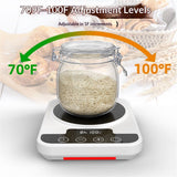 Precise 1°F Thermostat Control (70-100°F) Sourdough Warming Mat for Kitchen Auto Warming On/Off, 12-Hour Timer,Perfect for Sourdough Fermentation & Home Baking (White) In Australia - Darrahopens