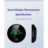 2pcs Fish Tank Digital Thermometer Accurate LED Display to Tank Thermometer Aquarium Temperature Measurement Suitable for Fish, Axolotl, Turtle or Aquatic（rechargeable）