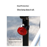Visible Safety Flashlight Bike Tail Light with  Waterproof, Alarm Mode, Easy Install Bicycle Back Light Rechargeable Rear Bike Lights for Cyclists（Sitting style） In Australia - Darrahopens
